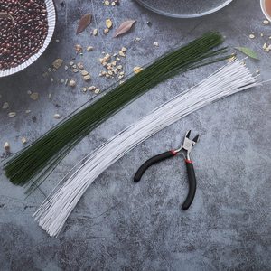 Fils de fleuriste en papier vert foncé pour la création de tiges de fleurs DIY 18GA-28GA - Product Image 6