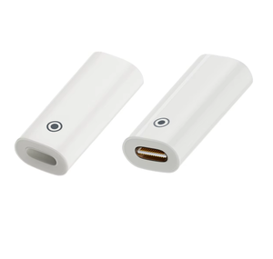 Adaptador de carga de conector inteligente blanco para <span class=keywords><strong>iPhone</strong></span> <span class=keywords><strong>Pencil</strong></span> Type-C Convertidor de enchufe hembra a hembra de 2 a 8 pines Protección OTP - Product Image 5