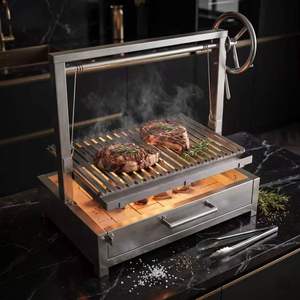 Parrilla argentina artigianale con finitura in acciaio inossidabile lucido per picnic e riunioni di famiglia - Product Image 5