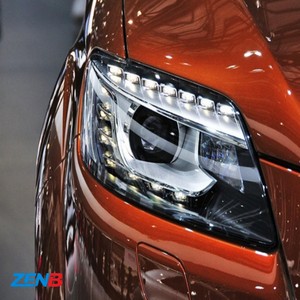 Pour Audi Q7 2006-2009, ensemble de phares, modèle ancien mis à niveau vers le nouveau modèle avec feux de jour LED et projecteur à double faisceau - Product Image 6