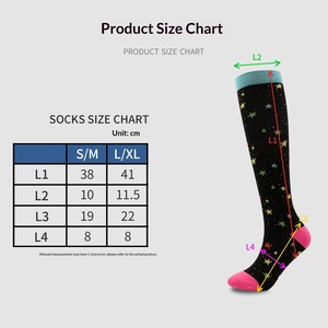 Nueva Fábrica de Calcetines Deportivos de Compresión, Tejidos con Nailon Transpirable, Elásticos, de Tubo Alto, con Diseño de <span class=keywords><strong>Frutas</strong></span> y Animales - Product Image 3