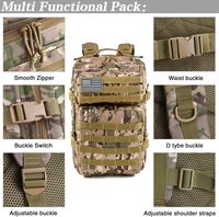 Sac tactique d'été de grande capacité personnalisé imperméable à l'eau camouflage unisexe vintage mode en nylon fermeture à glissière doublure en polyester