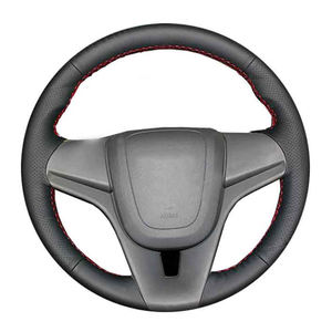 Funda de cuero para <span class=keywords><strong>volante</strong></span> de coche de microfibra cosida a mano DIY personalizable para <span class=keywords><strong>Chevrolet</strong></span> <span class=keywords><strong>Cruze</strong></span> 2009-2014 Aveo Orlando Ravon R4 - Product Image 1