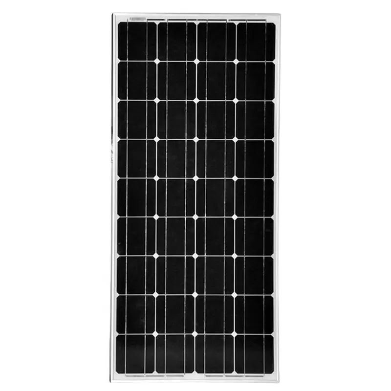 Her siyah PV paneli çift cam 100W GÜNEŞ PANELI Mono güneş enerjisi sistemi kiti çatı için