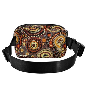 Australian Aboriginal Dot Art Design Nylon Waterproof <b>Chest</b> Sling <b>Small</b> Belt Bag Fanny Pack Travel Bag With Adjustable Strap - Product Image 2
