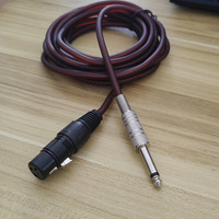 Câble audio XLR et RCA de haute qualité 2m pour microphone, amplificateur de guitare, haut-parleur, moniteur, projecteur, 6,35 mm mâle-femelle PVC