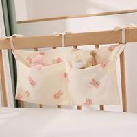 Sac organisateur multifonctionnel suspendu à double couche et double poche en coton pour les essentiels et les jouets de poussette de bébé, fabriqué en Chine