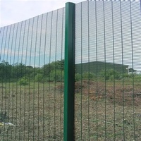 Clôture anti-escalade 358 en métal galvanisé avec revêtement en poudre, clôture en maille haute sécurité pour la protection du périmètre des cours scolaires, fourniture d'usine