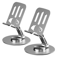 Lot de 2 supports de téléphone pliables universels PH001 en alliage d'aluminium pour tableau de bord, compatibles avec les smartphones de 4 à 8 pouces