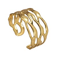 Gelang Enamel Bunga Berongga Retro Wanita Kelas Atas - Aksesoris Tangan - Gelang Baja Tahan Karat - Grosir Pabrik