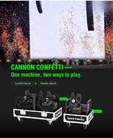 Cañón de Confeti Eléctrico SF-CC12 de 25W, Cañón de Confeti de Papel con Control DMX512/Remoto, Construcción de Acero para Escenarios de Festivales Musicales