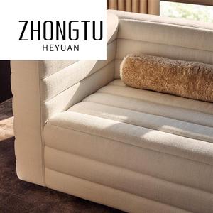 Hiện đại cổ điển phong cách công nghiệp trong nhà đồ nội thất phòng khách nhà cổ điển 4 chỗ ngồi ghế màu nâu yên da chần chừ sofa văn phòng - Product Image 4