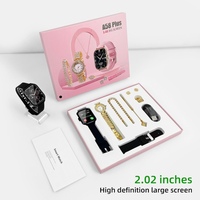 Reloj Inteligente A58 Plus de Lujo 2025 con Brazalete, Reloj Inteligente de Regalo para Damas, Relojes Inteligentes para Mujer 8 en 1