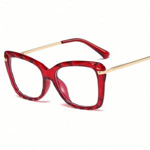 Gafas de Moda 2020 con Montura Metálica y Bisagras de Resorte, Transparentes, Rosadas, TR90, Estilo Ojo de Gato para Mujer, con Protección Anti Luz Azul - Product Image 3