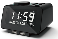Dual Alarm Digital PLL FM Radio Schreibtisch & Tisch uhr mit USB-Ladegerät Modernes Design unterstützt die Temperatur-für den Heim-oder Büro gebrauch