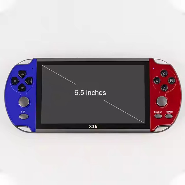 X16 Portable Mini Handheld Ps Video Game Console Retro 6.5" Screen Built in 6800 Games Christmas Gift Video Consoles