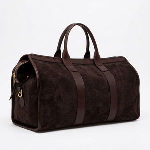 Bolso de Hombro Cruzado de Lujo de Piel Genuina y Ante Premium con Cierre de Cremallera, Venta al por Mayor, Logotipo Personalizado, Equipaje de Moda Grande - Product Image 1