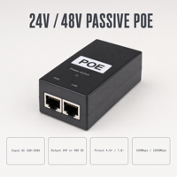 Injecteur PoE 24V 0.5A, adaptateur d'alimentation Ethernet RJ45, 100Mbps, 1000Mbps, connexion réseau de bureau, prise US
