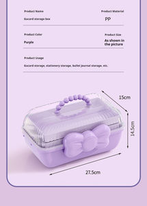 Caixa Organizadora de Acessórios de Cabelo para Meninas, Caixa Plástica para Clips de Cabelo - Product Image 4