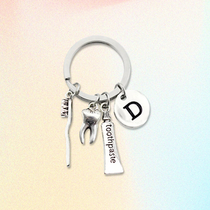 Porte-clés stéthoscope infirmier en métal personnalisé, outil médical, étanche, fait main, DIY - Product Image 2