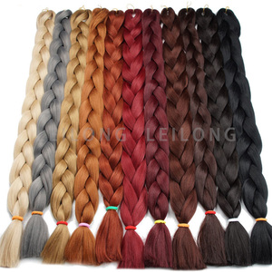 Bán buôn 82inch 165g Tóc Giả x siêu pression Jumbo Crochet Bím Tóc hairbraiding phần mở rộng tổng hợp tóc Braid tóc giả - Product Image 5