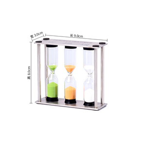 Chất lượng cao tùy chỉnh kim loại trà cát hẹn giờ nhà bếp kính đồng hồ cát cho bán buôn - Product Image 3