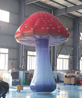 Décorations Alice au Pays des Merveilles, modèle gonflable géant de Noël avec lumière pour événements, scène, champignon gonflable LED