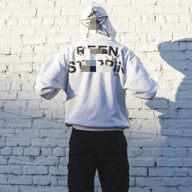 Custom Y2K Transfer Printing Full Zip up Hoodie Men
