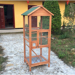 Wooden <b>Bird</b> Breeding Easy to Clean House Cages with <b>Stand</b> Aviary for Parakeet Parrots - Product Image 2
