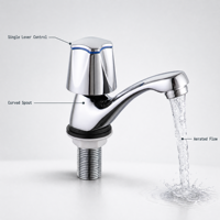 Robinet de lavabo à poignée unique pour salle de bain, mitigeur de lavabo, robinet d'eau pour lavabo