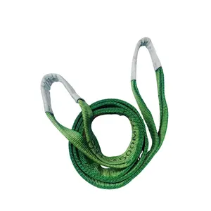 2吨聚酯升降带扁平编织眼对眼织带吊带双层绿色吊带吊带