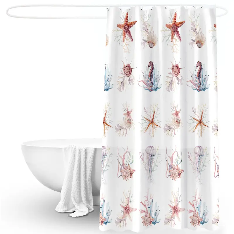 Heavy EVA Material Waterproof Mildew Resistant Flamingo Tree Leaf Floral Bathroom PEVA Shower Curtain Liner