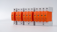 Parafoudre de protection contre les surtensions AC 2P 40KA sur rail DIN, orange, basse tension, protection contre les surtensions SPD pour l'énergie solaire