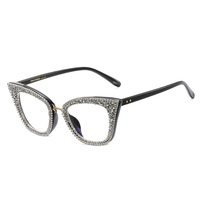 MS A97093 Moda Señoras Diamond Set Gafas de sol Retro Cat Eyes Diseñador Gafas Marcos ópticos Anti Blue Light