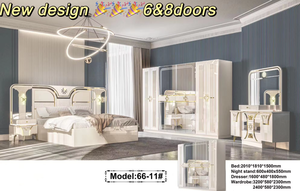 Set <span class=keywords><strong>Camera</strong></span> <span class=keywords><strong>da</strong></span> <span class=keywords><strong>Letto</strong></span> Moderno 5 Pezzi King Size in MDF, Pronto per la Consegna 2026, Arredamento per la Casa - Product Image 2