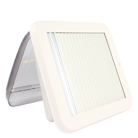 TYTXRV Fenêtre de toit pour camping-car 400*400mm avec lumière LED bleue et double vitrage, lanterneau supérieur pour bateaux, yachts, caravanes