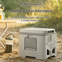 Toilette de camping pliable portable pour adultes, avec couvercle et seau intérieur, idéale pour les voyages en plein air, les camping-cars, la randonnée et les situations d'urgence