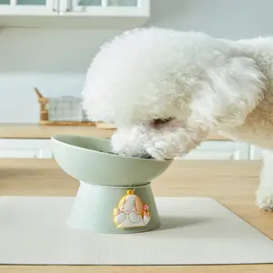 Ufbemo Aangepaste Huisdier Keramische Kom Hoge Schuine Platte Verhoogde Kom Voor Katten En Honden Keramische Huisdieren Kommen En Feeders