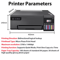 Imprimante à sublimation 6 couleurs A4 L8058 directe usine, imprimante jet d'encre pour impression photo DIY avec fente pour cartes