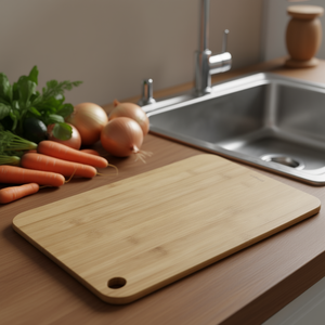 Tabla de cortar MetalTex de bambú de 12x8 pulgadas con orificio para colgar, para uso en la cocina - Product Image 3