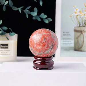 Sphères de Cristal Naturelles Polies en Pierre de Soleil et Tourmaline Verte pour Décoration – Vente en Gros - Product Image 5