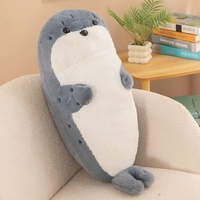 Peluche et jouet en forme d'otère de mer mignon à corps long - Animal en peluche doux, coussin décoratif pour la maison, design Kawaii, à partir de 14 ans