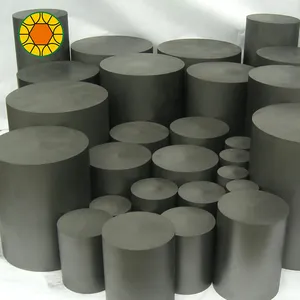 Высокочистый синтетический экструдированный вибрированный литой изостатический графитовый круглый блок