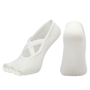 Calcetines de Cinco Dedos Modernos para Mujer, Colores Pastel y Clásicos, Algodón Peinado, Correa en X y Suela con Relieve YOGA - Product Image 1