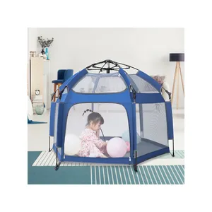 Детская Шестигранная игровая палатка, быстрая установка, мяч для океана, для игр в помещении и на улице