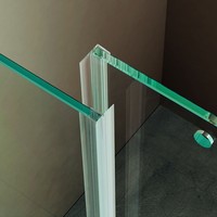 Porte de douche pivotante moderne sur mesure à 3 panneaux en verre trempé avec cadre en aluminium |   Cabine de douche pour salle de bain