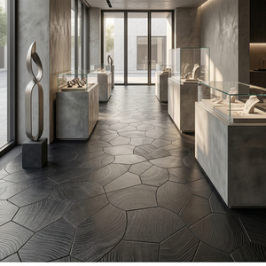 Fournisseur Vérifié Livraison Rapide <span class=keywords><strong>Parquet</strong></span> Artistique Voronoi à Grain de Bois Résistant à l'Usure Installation Commerciale de Luxe - Product Image 2