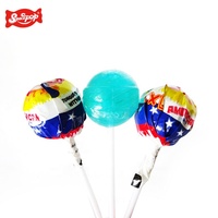 Fruity Tongue Painter Lollipop with Gum Party-Friendly Bottle Packaging