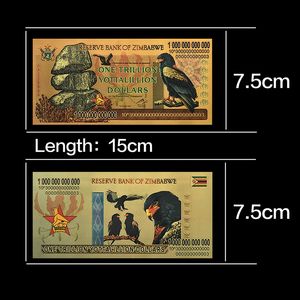 1000 pièces/boîte <span class=keywords><strong>Zimbabwe</strong></span> billet de banque un Yottalillion trillion <span class=keywords><strong>Dollar</strong></span> un Million Yottalilion feuille d'or billet de banque argent à collectionner - Product Image 3