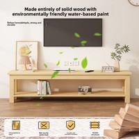 Meuble TV contemporain multifonctionnel en bois massif, mobile, avec rangement pour salon, petit appartement